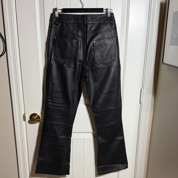 Laverapelle Men's Genuine Lambskin Black Leather Pants, Black Leather Jeans - Picture 8 of 10